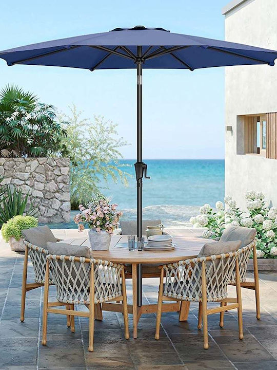 Ομπρέλα Στρογγυλή Μεταλλική Navy Blue Φ3xΥ2.45m