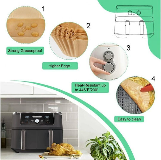 Aj Non-stick Paper for Air Fryer 22x14cm 50pcs