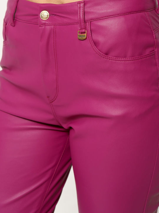 Damen Stoff Hose Lila
