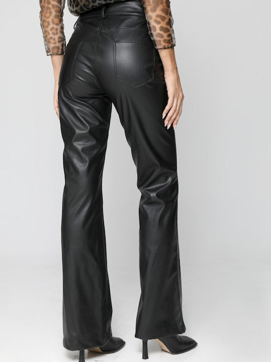 Tresor Women's Fabric Trousers Flare Black