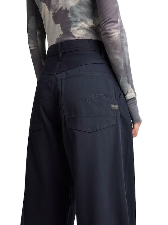 Paperback Damen Stoff Hose Blau