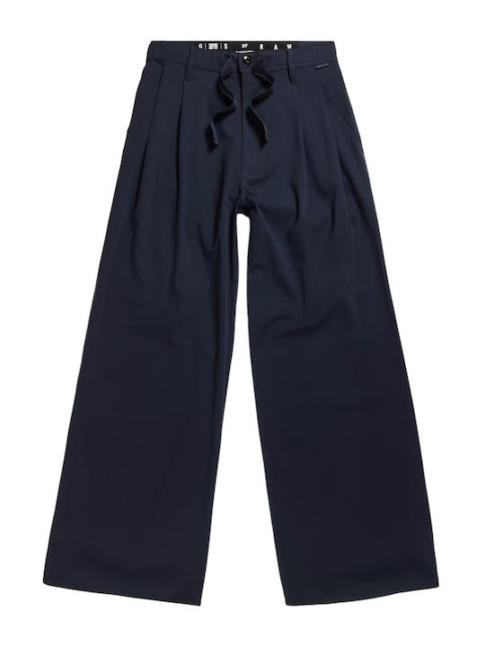 Paperback Damen Stoff Hose Blau