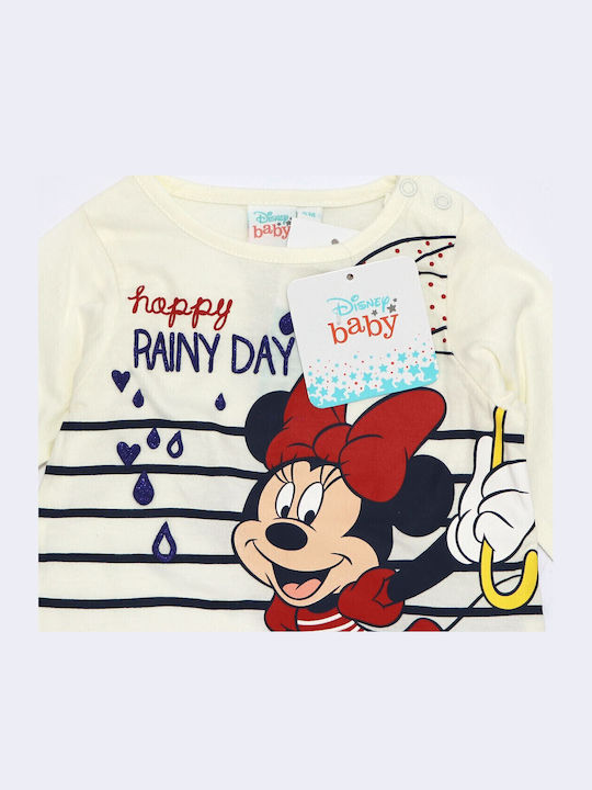 Kinderhemd Langarm Ecru Baby Minnie Mouse