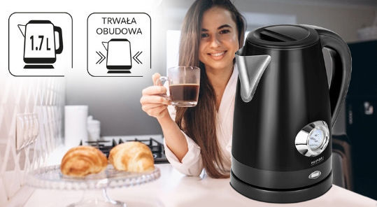 MPM Електрически Кана 1.7л 1500W Черна