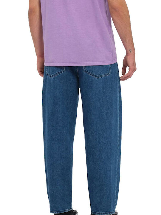 Men's Jeans Pants with Loose Tapered Fit Blue