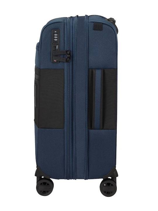 Samsonite Vaycay Куфар За Пътуване Кабинен Текстилен Син С 4 Колела Височина 55 См