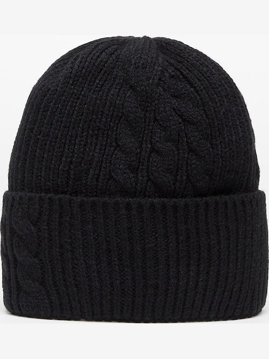 Beanie Unisex Σκούφος Πλεκτός σε Μαύρο χρώμα