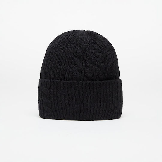 Beanie Unisex Σκούφος Πλεκτός σε Μαύρο χρώμα