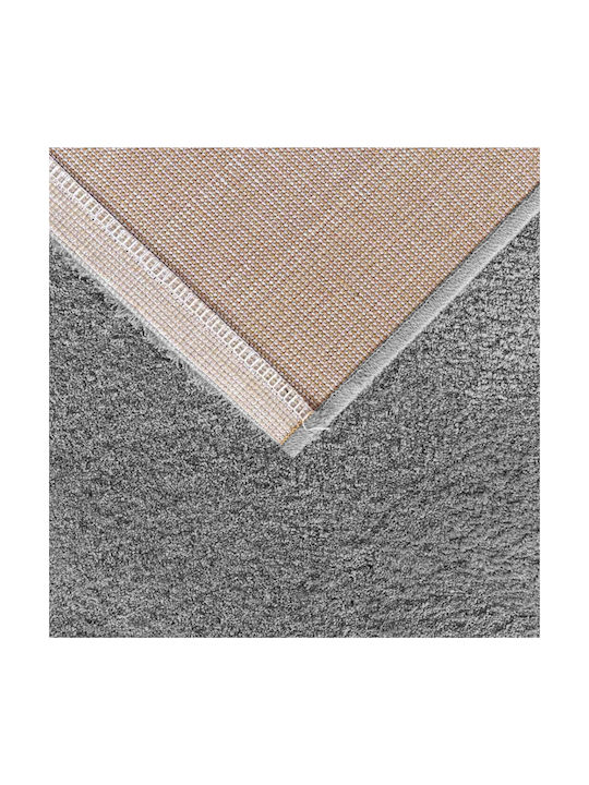 Velvet Soft Touch Rug Rectangular Grey