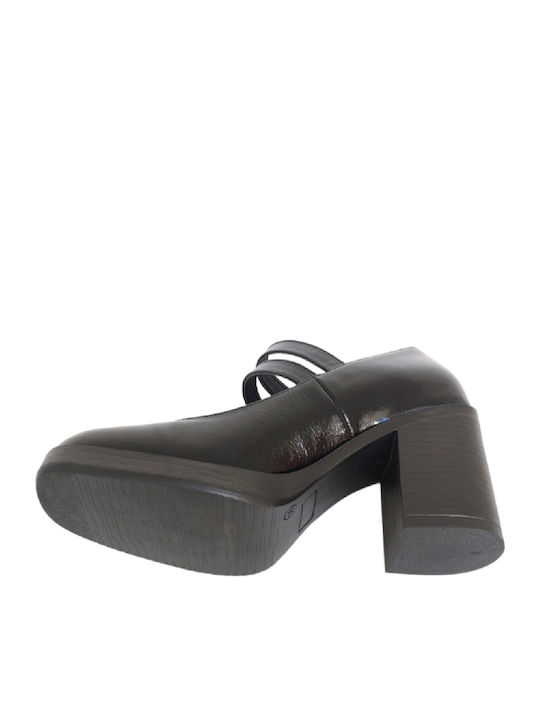 Pumps mit Riemchen Schwarz