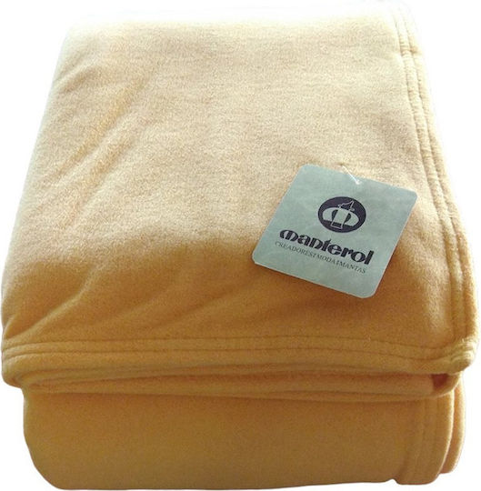 Manterol Casa Arica Κουβέρτα Fleece Μονή 160x240εκ. Εκρού