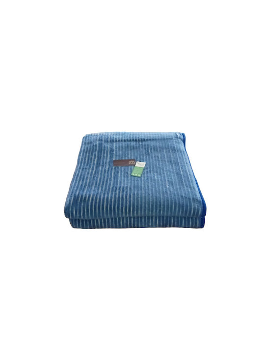 Manterol Casa Color Κουβέρτα Υπέρδιπλη 220x240εκ. Μπλε