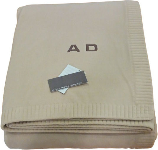 Manterol Casa Κουβέρτα Fleece Υπέρδιπλη 220x240εκ. Μπεζ