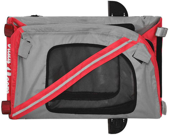 vidaXL Dog Carrying Red Stroller for 30kg Pets L124xW53xH53cm