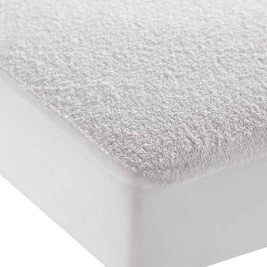 TnS Protective Cover Single Waterproof with Skirt White 100x200+30cm