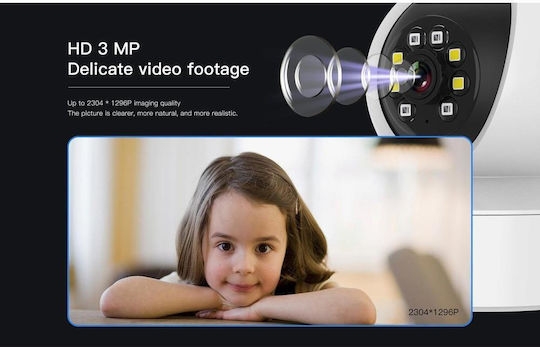 Vstarcam CS49L IP Κάμερα Παρακολούθησης Wi-Fi Full HD+ 3MP με Αμφίδρομη Επικοινωνία και Φακό 3.6mm
