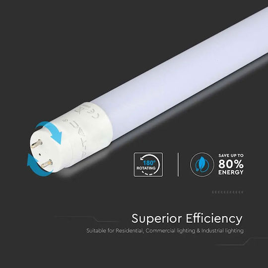 V-TAC LED Bulb 9W Fluorescent Type 60εκ. for Socket G13 and Shape T8 Warm White 850lm
