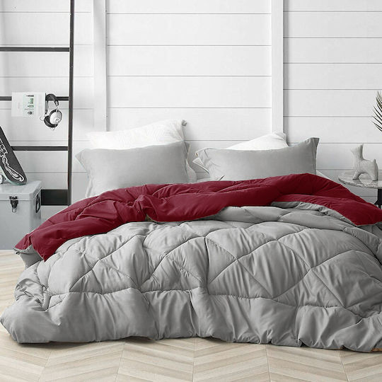 Saray Home Übergröße 220x240cm Bordeaux with grey