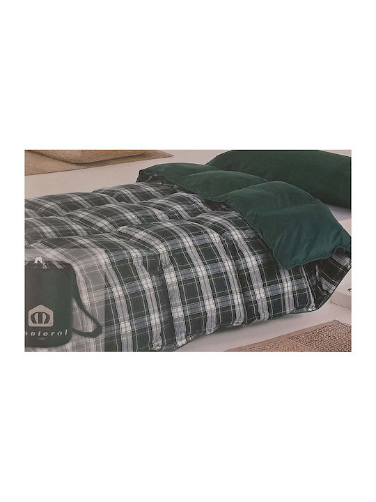 Manterol Casa Πάπλωμα Υπέρδιπλο με Γέμιση Microfiber 220x240εκ. Μπλε