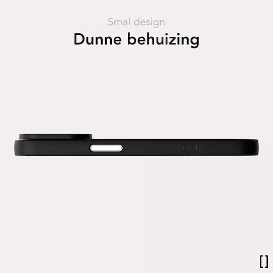Nekit Umschlag Rückseite Kunststoff 1mm Schwarz (iPhone 15 Plus / 16 Plus)