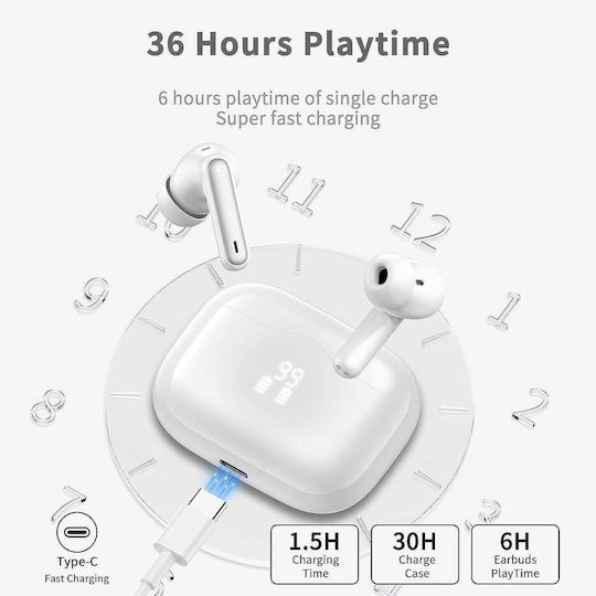 Χinwld A97 Pro In-Ear Bluetooth-Freisprecheinrichtung Kopfhörer mit Ladeetui Weiß
