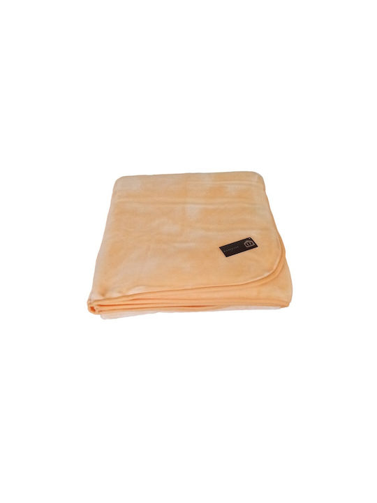 Manterol Casa Polo Color Velvet Blanket Double 220x240cm Melitzani