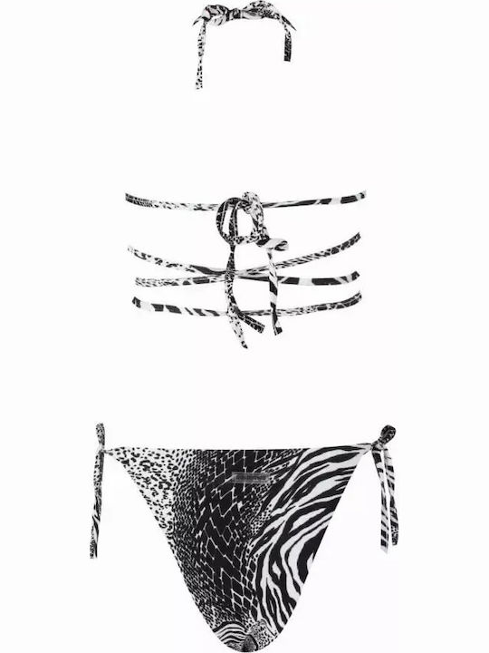 Set Bikini 3 Τεμαχίων Τριγωνάκι Γκρι