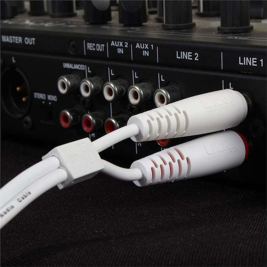 UDG Cable 2x RCA male - 2x RCA male 1.5m U97001WH