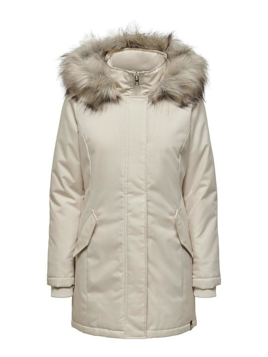 Kurz Damen Parka Jacke für Winter Moonbeam