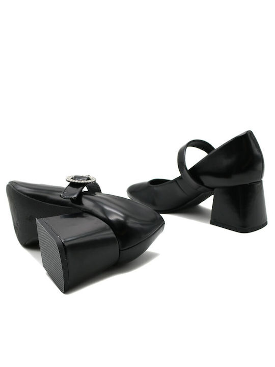 Menbur Black Heels with Strap