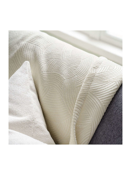 Gofis Home Nimbus Ριχτάρι Τριθέσιου Καναπέ Ζακάρ 180x310εκ. Εκρού