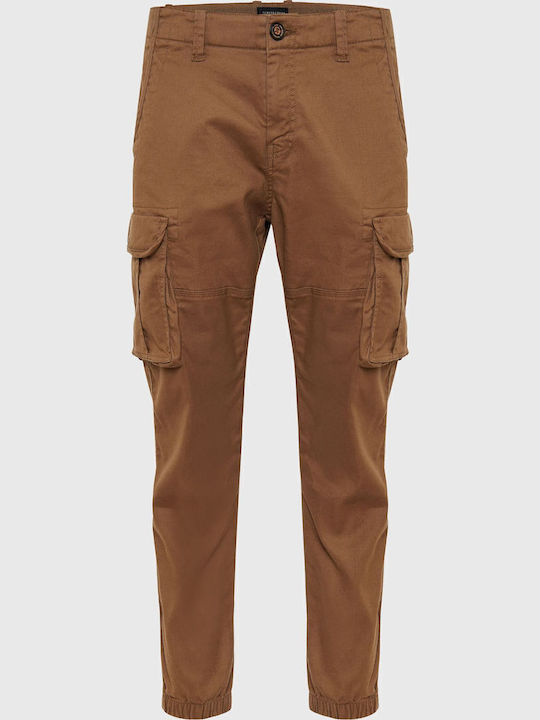 Trousers Cargo in Regular Fit Tabac Brown