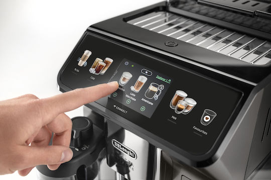 De'Longhi Eletta Explore Automatic Espresso Machine 1450W 19bar Pressure for Cappuccino with Grinder Titanium