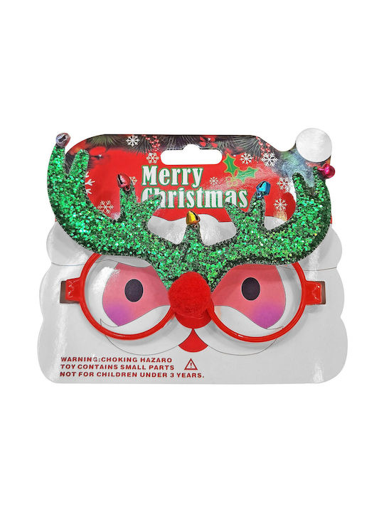 XMASfest Christmas Glass Reindeer Ornament 14x16cm