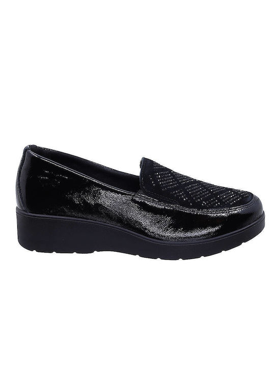 Imac Leather Women's Moccasins in Black Color