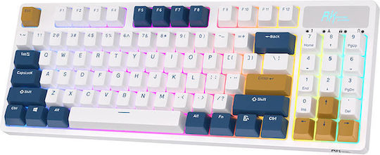 Royal Kludge RK89 Fără fir Gaming Tastatură Mecanică cu Personalizat comutatoare și iluminare RGB (Engleză US) Alb