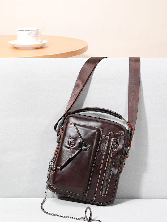 Djb Leather Men's Bag Shoulder / Crossbody Brown