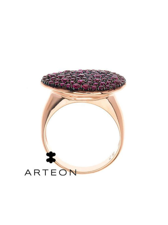 Arteon Damen Ring mit Zirkonia aus Silber Vergoldeter