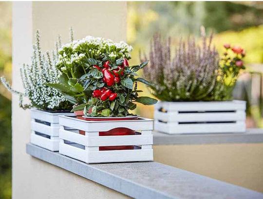 Bama Italy Decorative Basket Plastic White 41x31x14cm