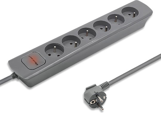 Qoltec Smart Πολύπριζο 3 Θέσεων με Καλώδιο 1.8m Γκρι