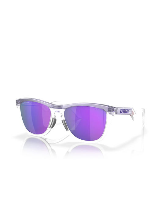 Oakley Frogskins Sunglasses with Transparent Frame and Purple Lenses OO9289-01
