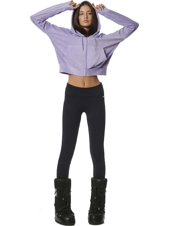 Instruire Colanti de femei Cropped Colanti Talie inalta Negru