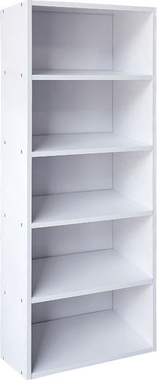 Βιβλιοθήκη Vanja Λευκή 60x24x170εκ.