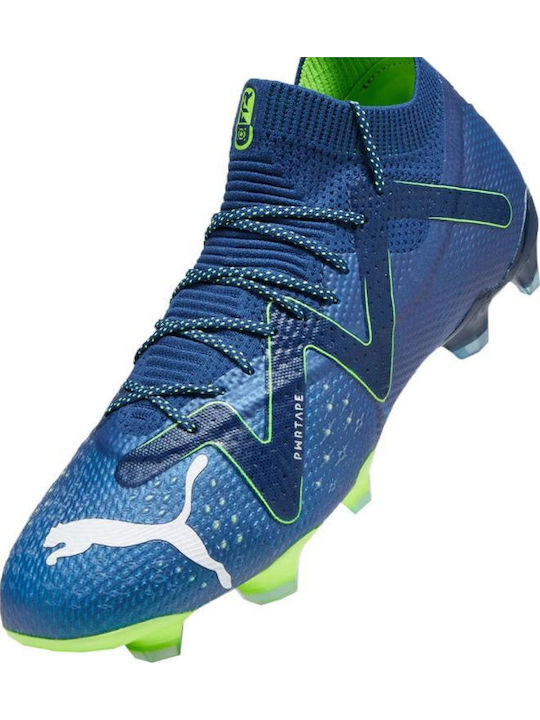 PUMA Future Ultimate Football Shoes with Cleats Persian Blue / White / Pro Green