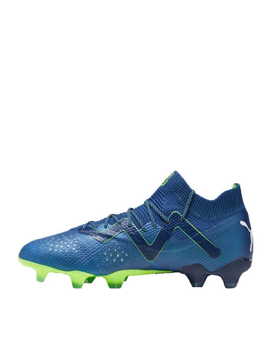 PUMA Future Ultimate Football Shoes with Cleats Persian Blue / White / Pro Green