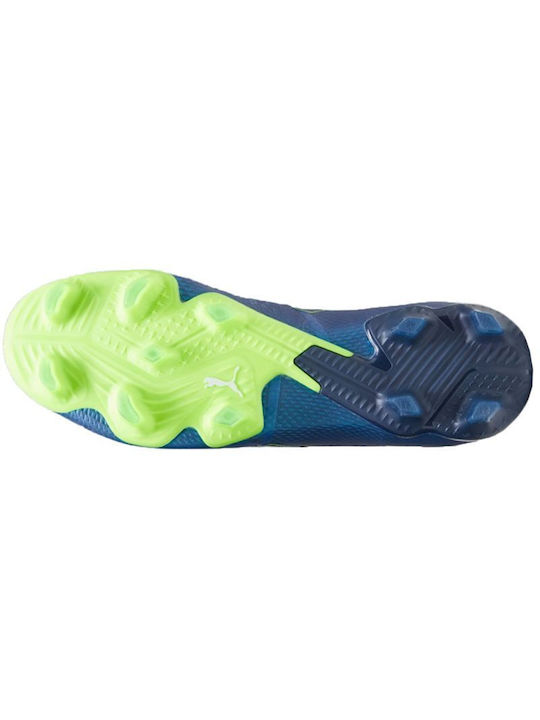 Puma Ultimate FG/AG Scăzut Pantofi de fotbal cu clești Persian Blue / White / Pro Green