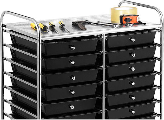 Storage Drawer from Metal and Plastic 63x37x87 cm