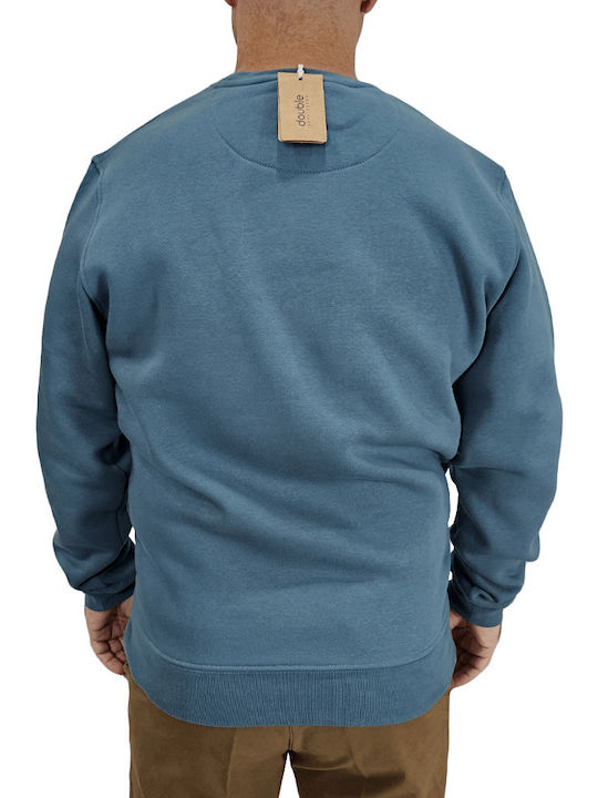 Double Herren Sweatshirt Hellblau