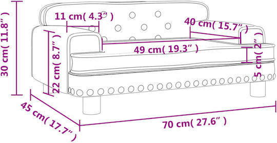 Παιδικό Καναπεδάκι Καφέ 70x45x30εκ.