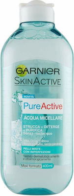 Garnier Micellar Water Καθαρισμού PureActive για Λιπαρές Επιδερμίδες 400ml